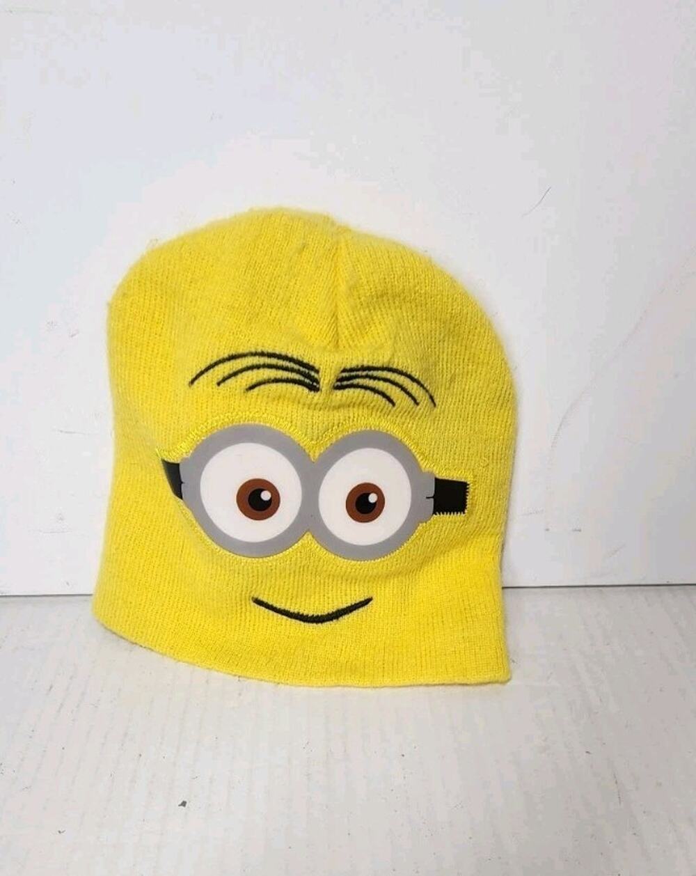 Despicable Me 2 Movie Beanie Hat Kids Youth Unisex Yellow Minion Face OS Hat